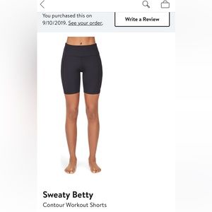 Sweaty Betty women’s black bike shorts